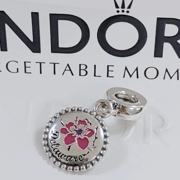 Pandora Jewelry - Pandora Delaware State Flower Exclusive Dangle Charm with box